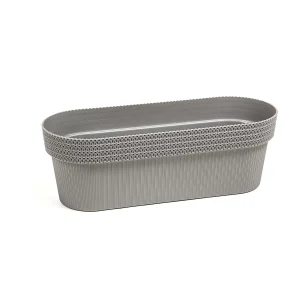 Balkonláda, Jersey, 50 cm, szürke