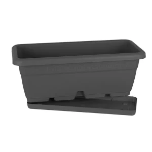 Balkonláda, 40 cm, szürke, görög