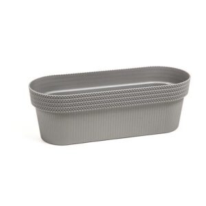 Balkonláda, Jersey, 38 cm, világos szürke