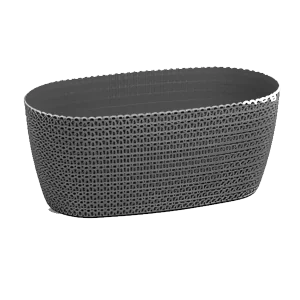 Balkonláda, Jersey, 38 cm, antracit szürke